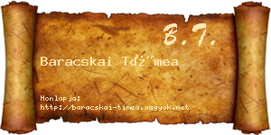 Baracskai Tímea névjegykártya