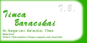 timea baracskai business card